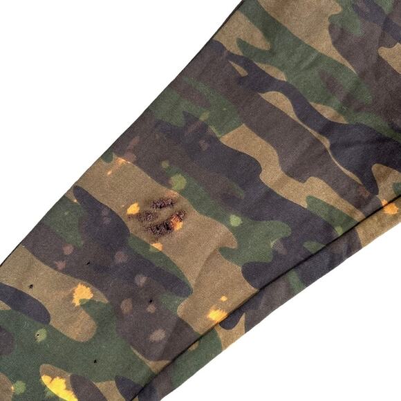 Eleven Paris Men's Acid Green Camo Distressed Jogger Pants Size M - Picture 5 of 10